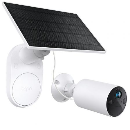 TP-Link TC82 KIT Cámara de Vigilancia Bala con Panel Solar, 2K 3MP, Blanco
